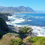 Beautiful ocean and coast landscape in Hermanus, South Africa